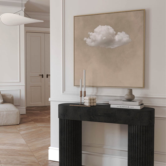 Storm Cloud Square Canvas - Beige - AureousHome