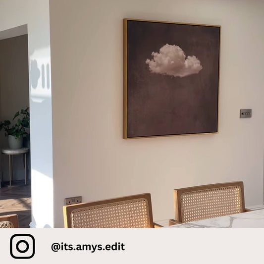 Storm Cloud Square Canvas - Brown - AureousHome