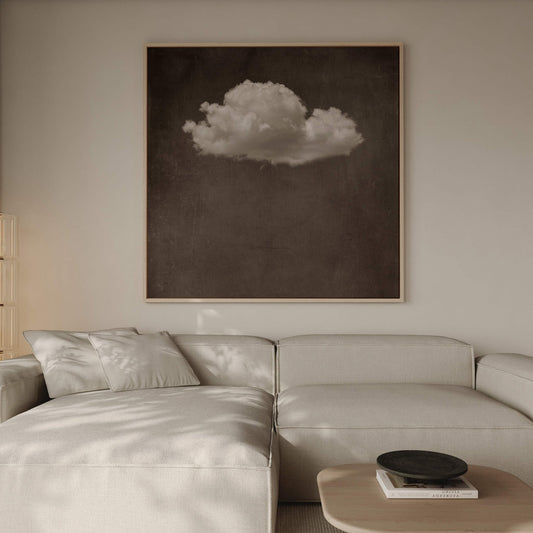 Storm Cloud Square Canvas - Brown - AureousHome