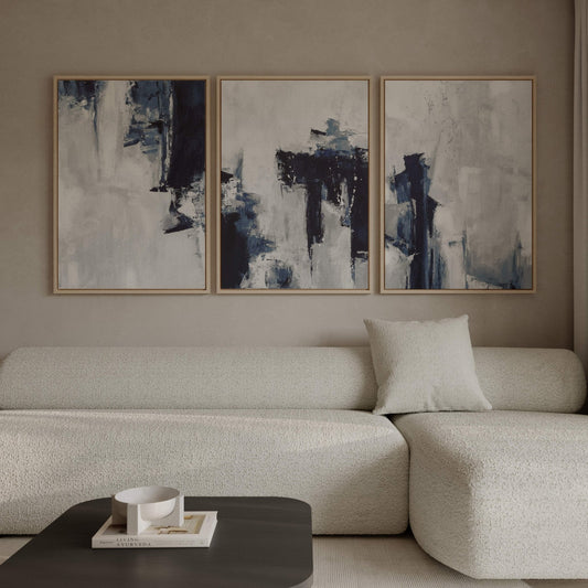 Storm Framed Canvas Trio - AureousHome