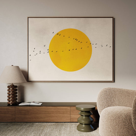 The Sun Framed Canvas - AureousHome