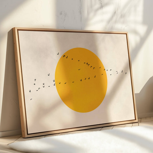 The Sun Framed Canvas - AureousHome