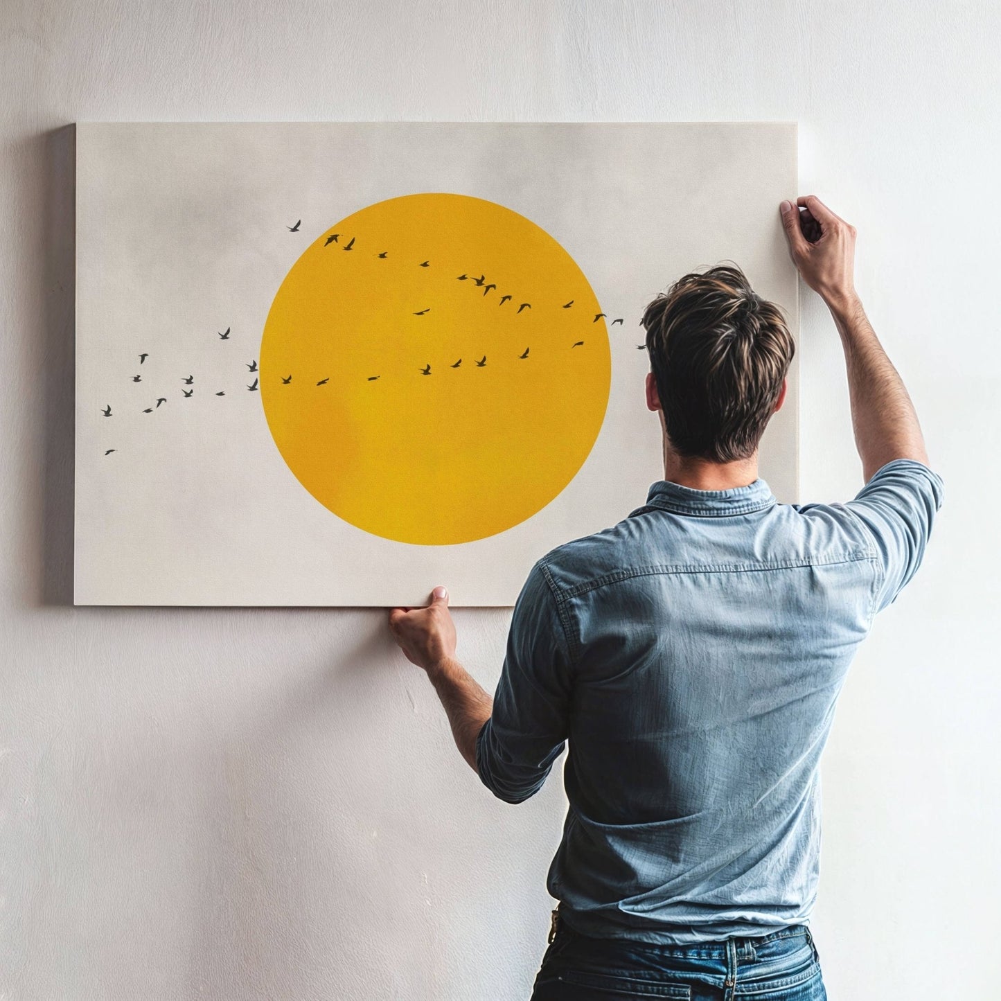 The Sun Framed Canvas - AureousHome