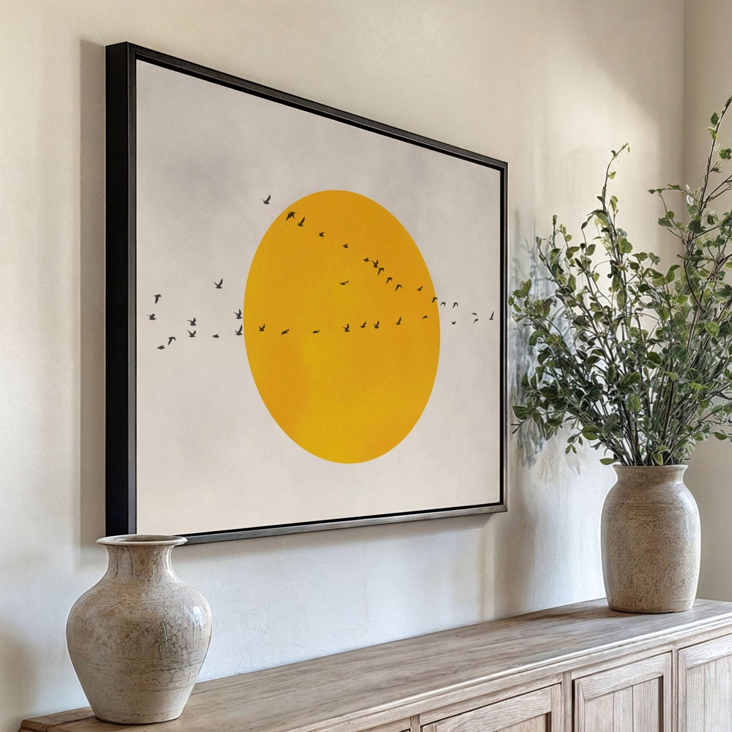 The Sun Framed Canvas - AureousHome