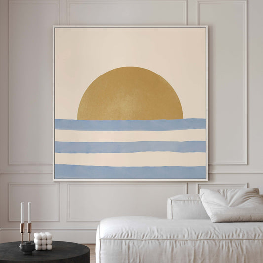 Waves Framed Canvas - AureousHome