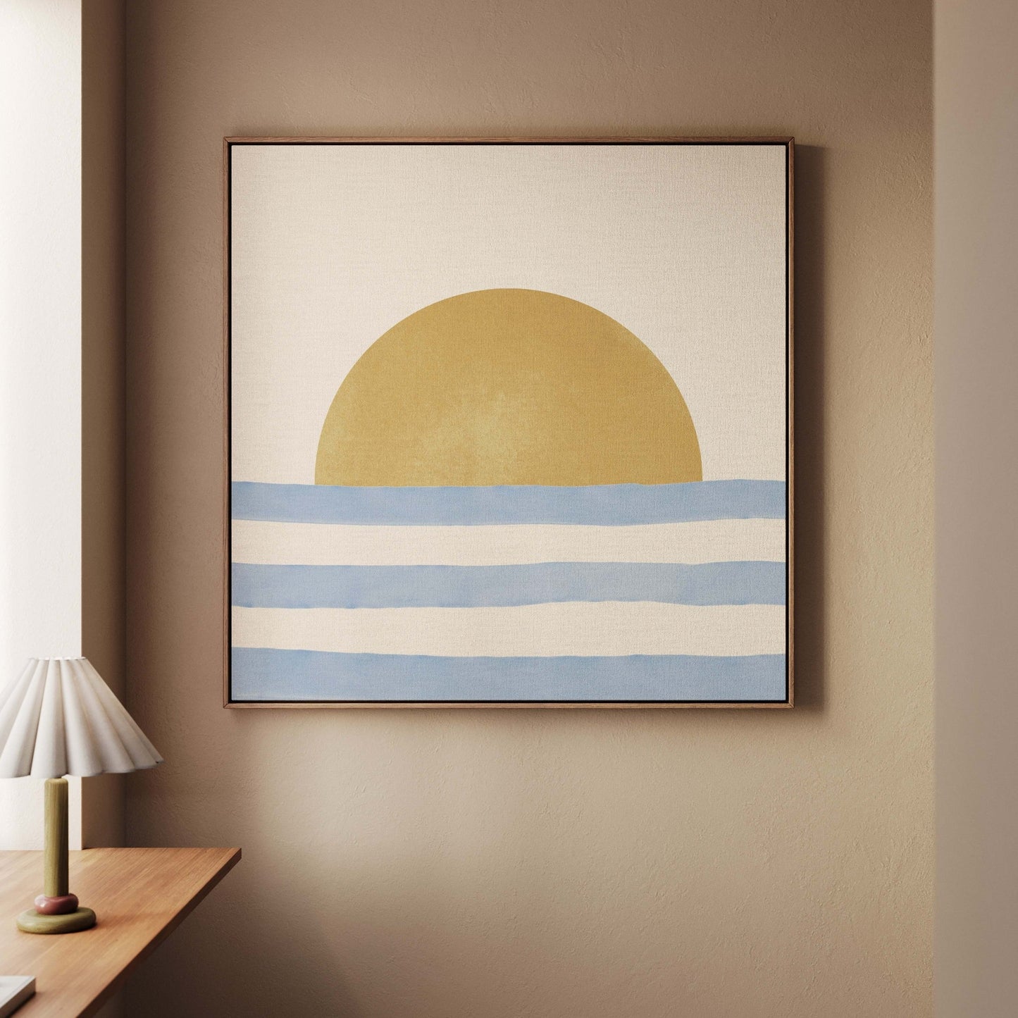 Waves Framed Canvas - AureousHome