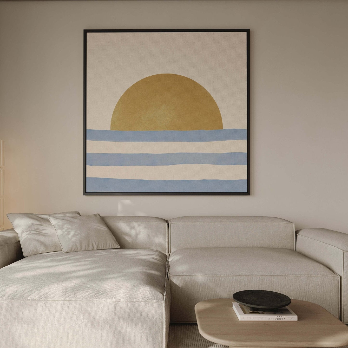 Waves Framed Canvas - AureousHome