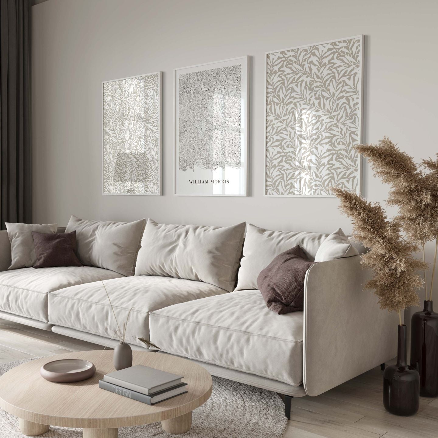 William Morris Trio - Beige - AureousHome