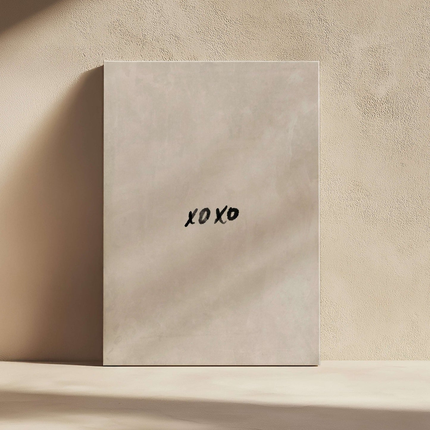 XOXO Framed Canvas - Neutral - AureousHome