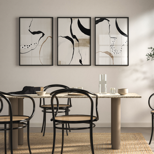 Dalmatian Minimalist Wall Art Prints - Set Of 3