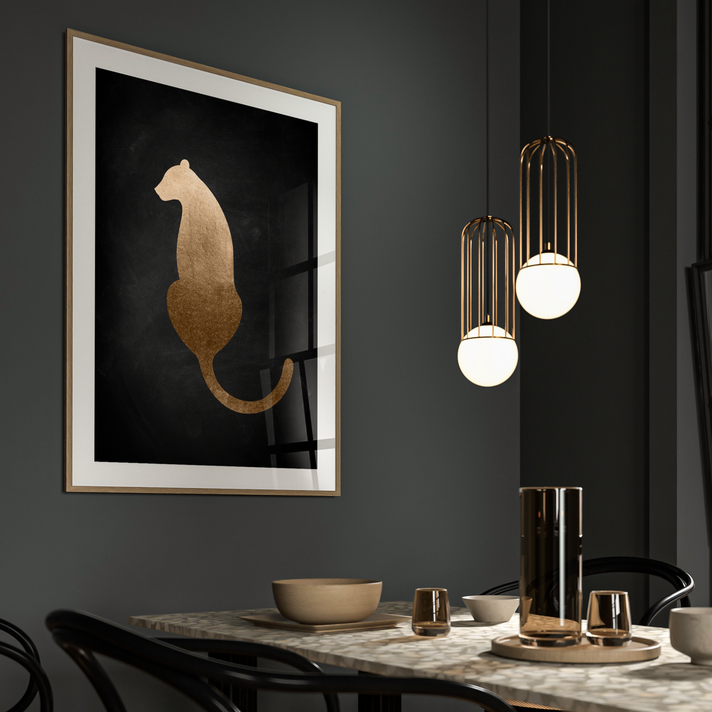 Gold Leopard Wall Art Print