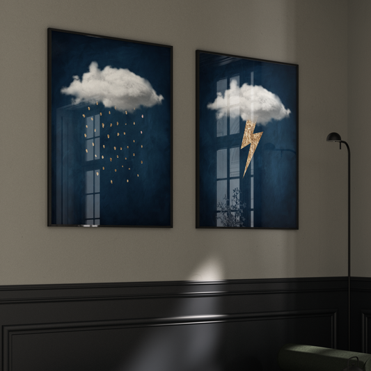 Sapphire Cloud Lightning Duo - Set Of 2