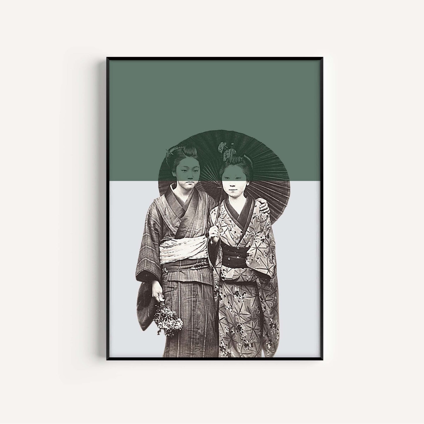 Green Geisha Wall Art Print