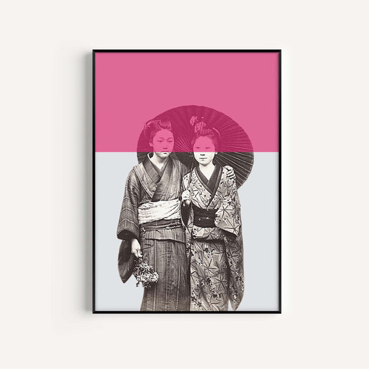 Pink Geisha Wall Art Print