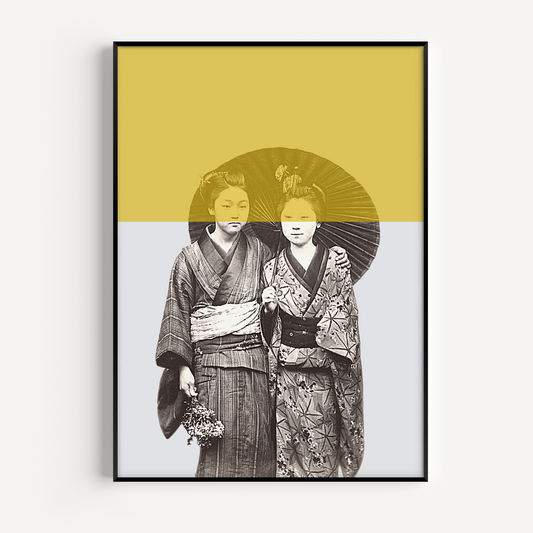 Yellow Geisha Wall Art Print
