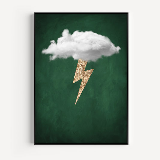 Emerald Lighting Wall Art Print
