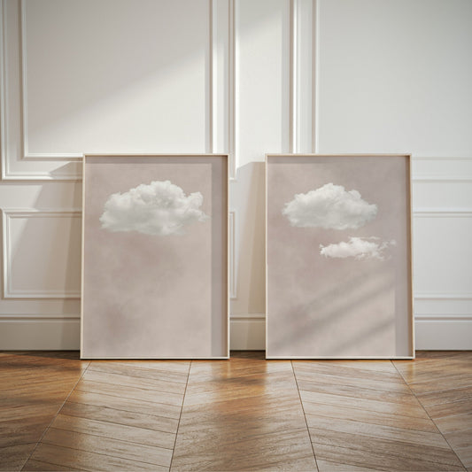 A Cloudy Sky Duo - Beige - AureousHome