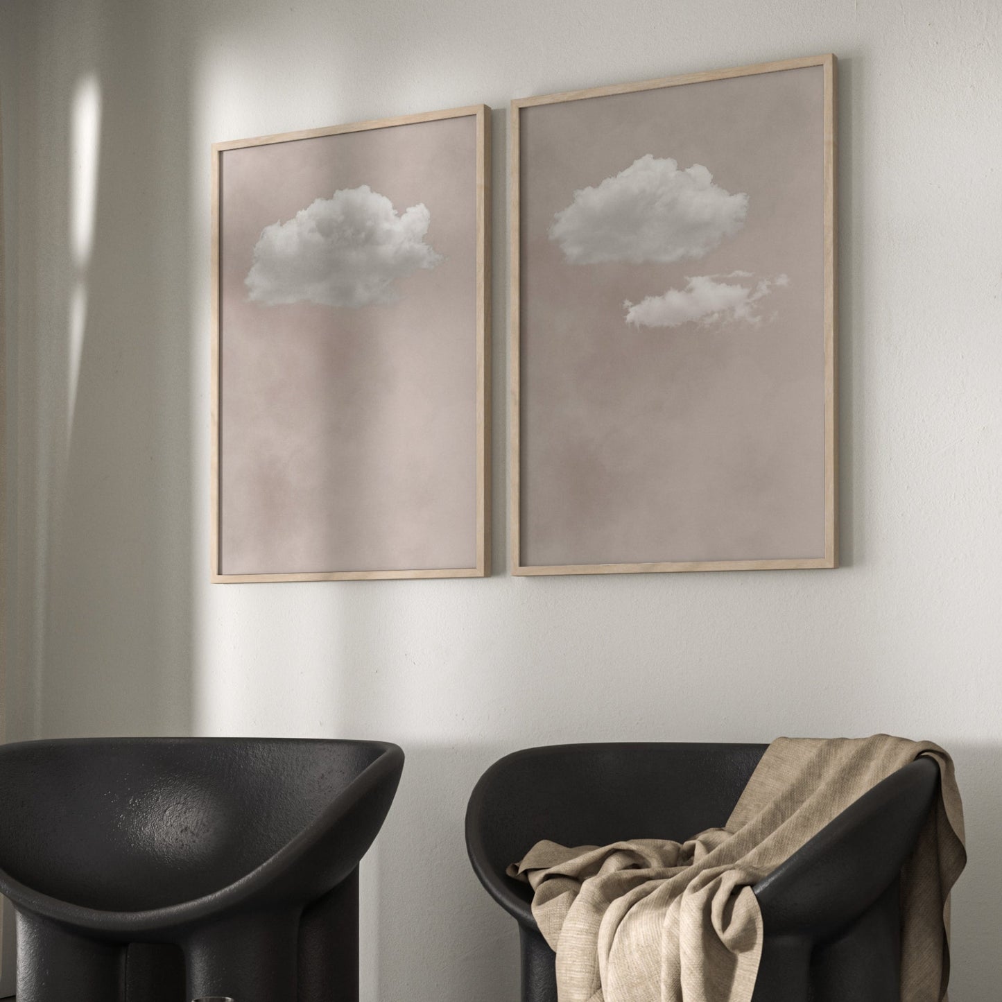 A Cloudy Sky Duo - Beige - AureousHome