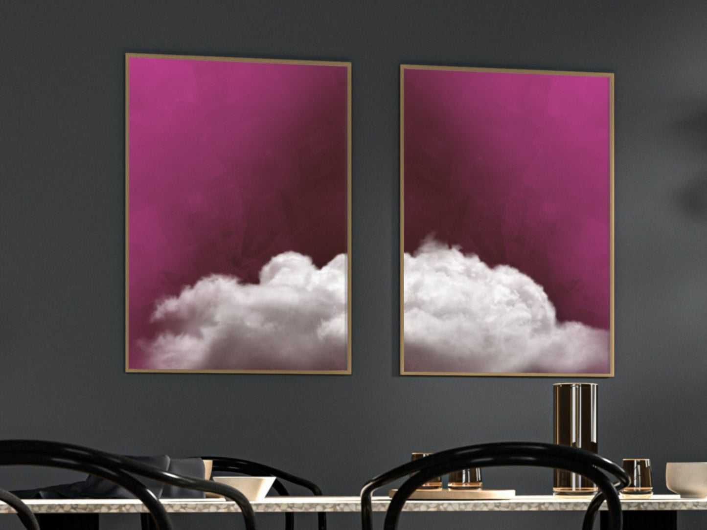 Above The Clouds Duo - Pink - AureousHome
