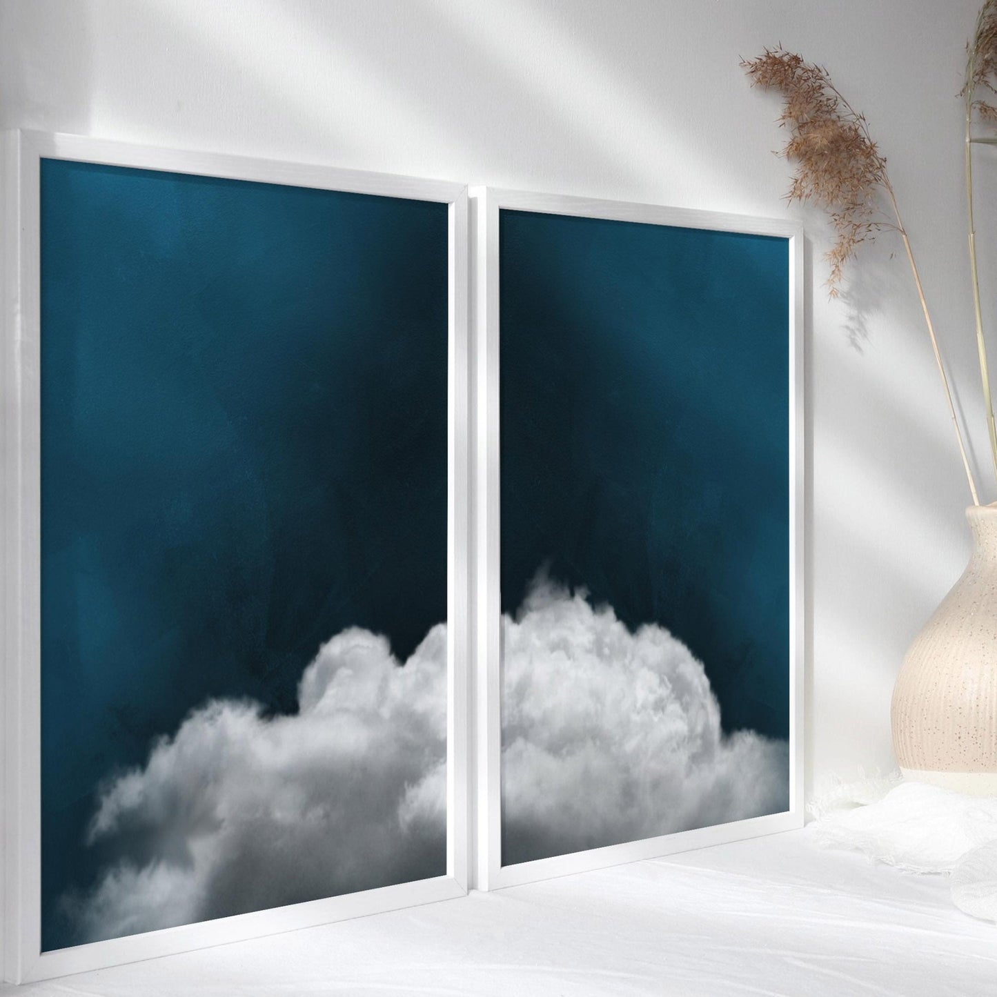 Sapphire Blue Wall Art Prints - Set Of 2 