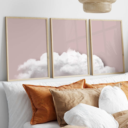 Above The Clouds Trio - Blush - AureousHome