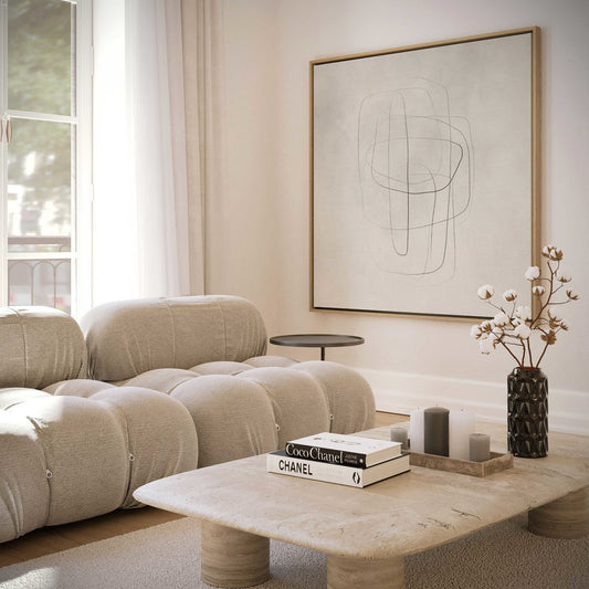 Art of Lines Canvas - Square - AureousHome