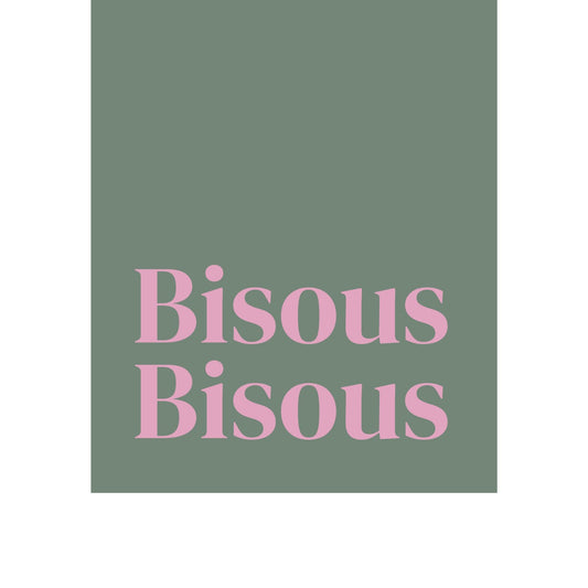Bisous Bisous - Sage / Pink