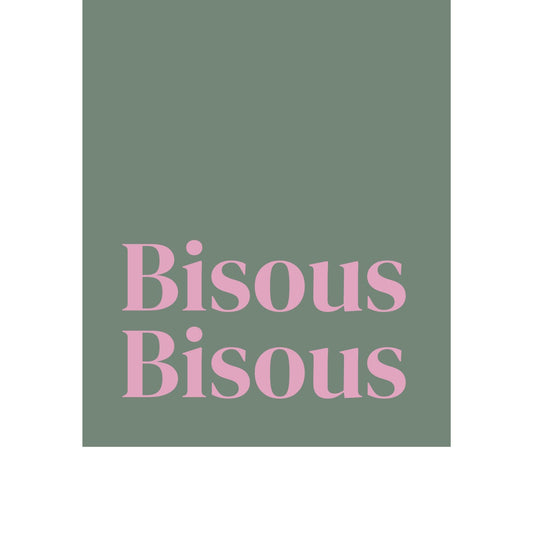 Bisous Bisous - Sage / Pink