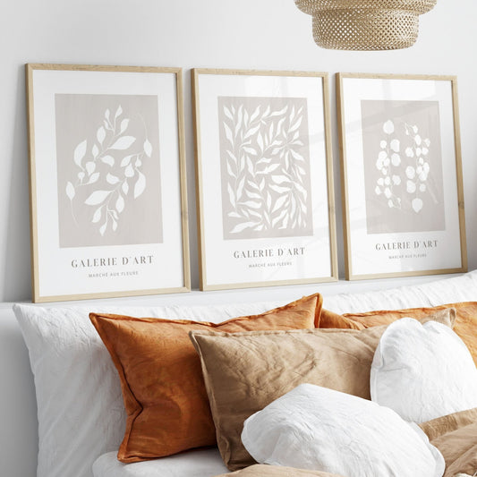 Botanicals Trio - Beige - AureousHome