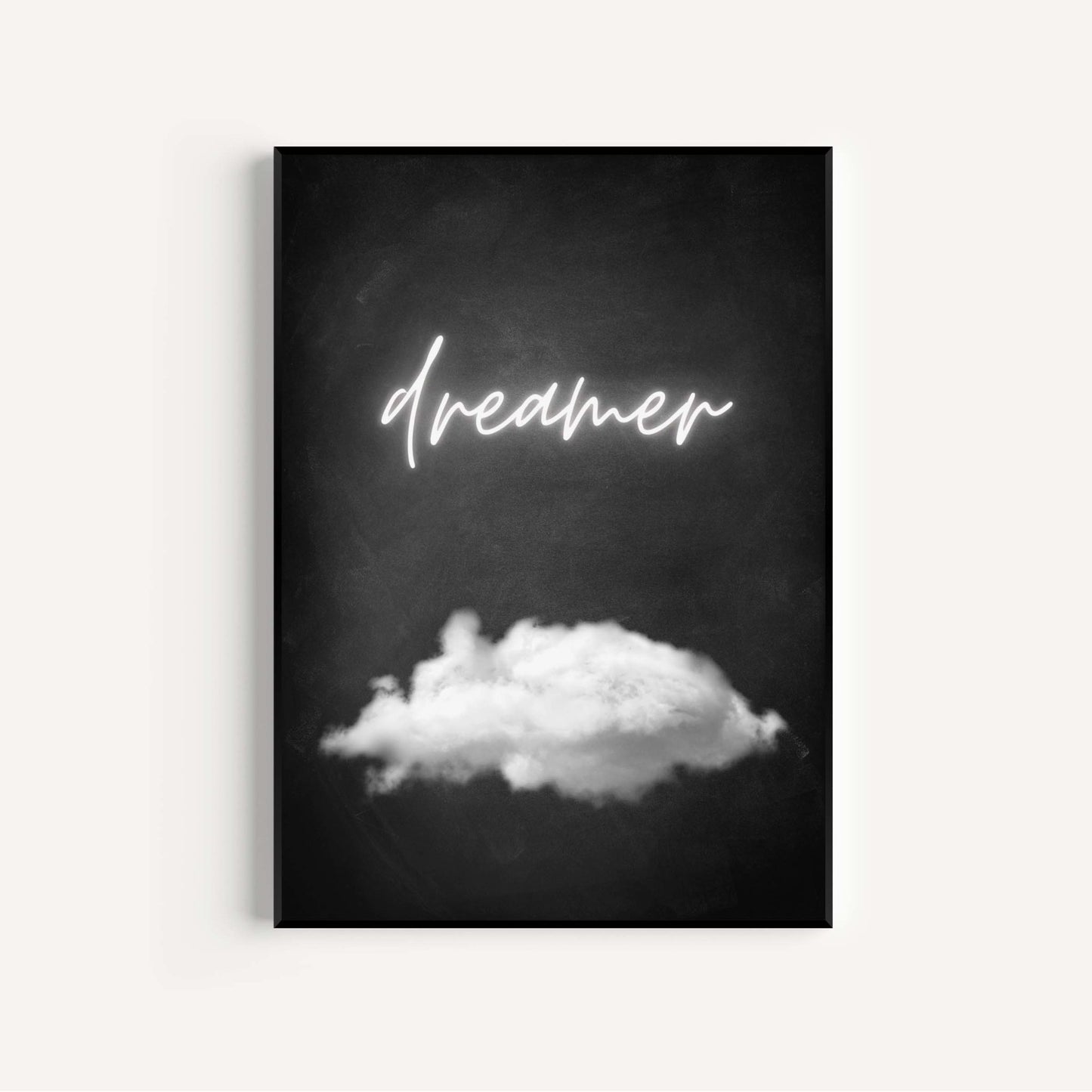 Black Cloud Dreamer Wall Art Print 