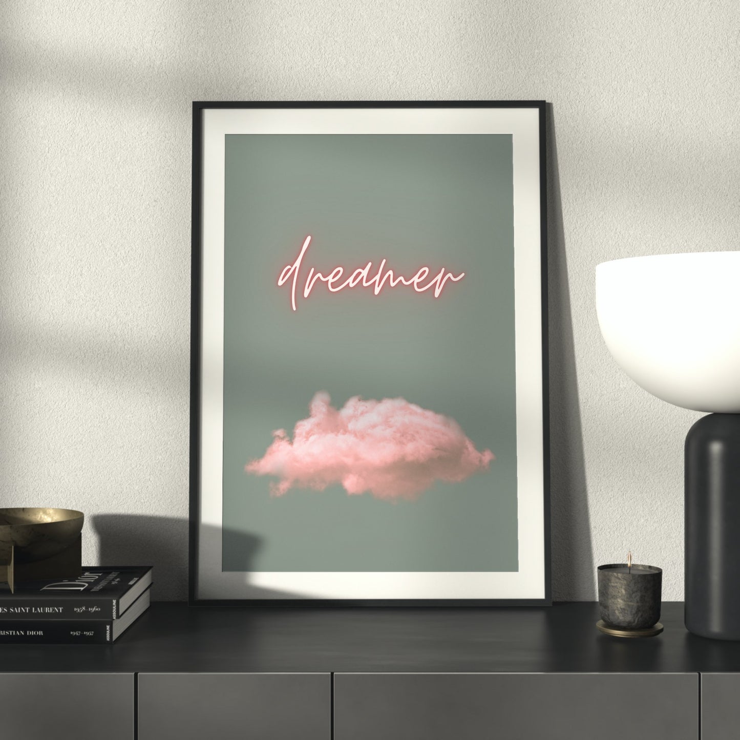 Sage And Pink Cloud Dreamer Wall Art Print