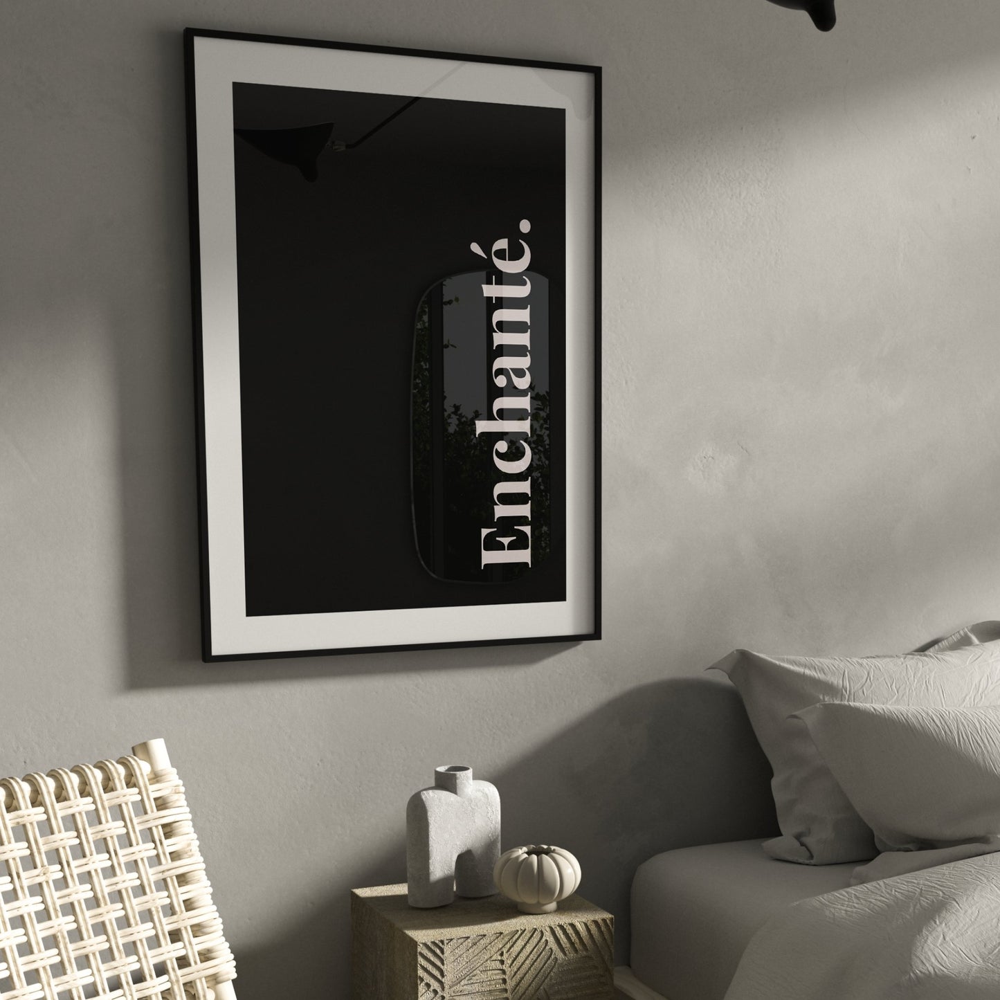 Enchante Black Wall Art Print