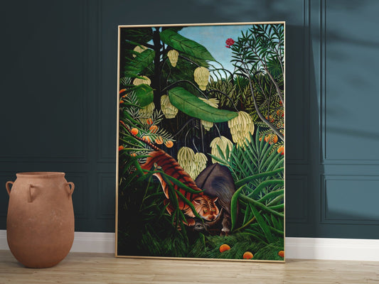 Fight Between a Tiger and a Buffalo