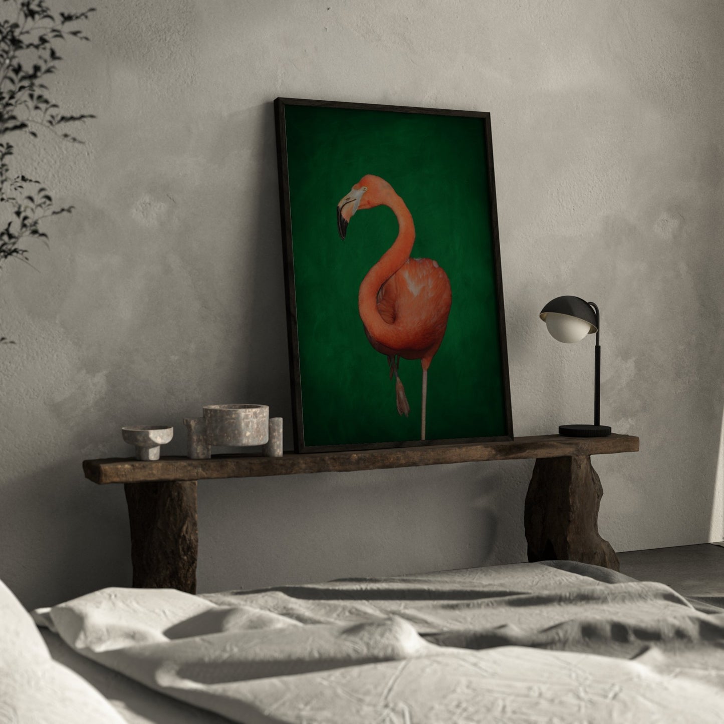 Flamingo wall art home decor by Aureous