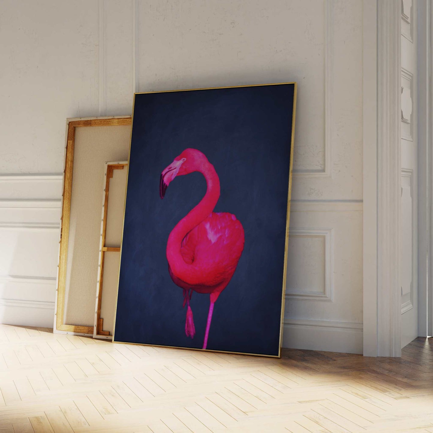 Flamingo - Sapphire / Neon Pink - AureousHome