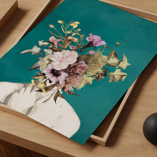 Fleur - Teal - AureousHome