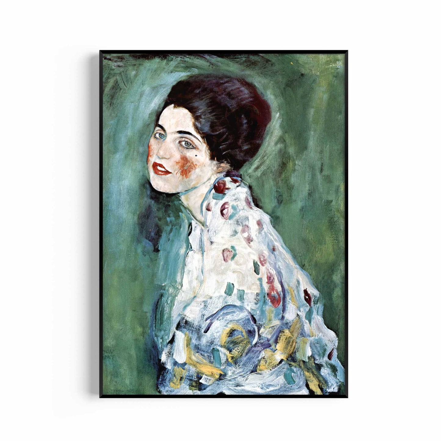 Gustav Klimt Portrait of a Lady - Green AureousHome Gustav Klimt Portrait of a Lady - Green AureousHome