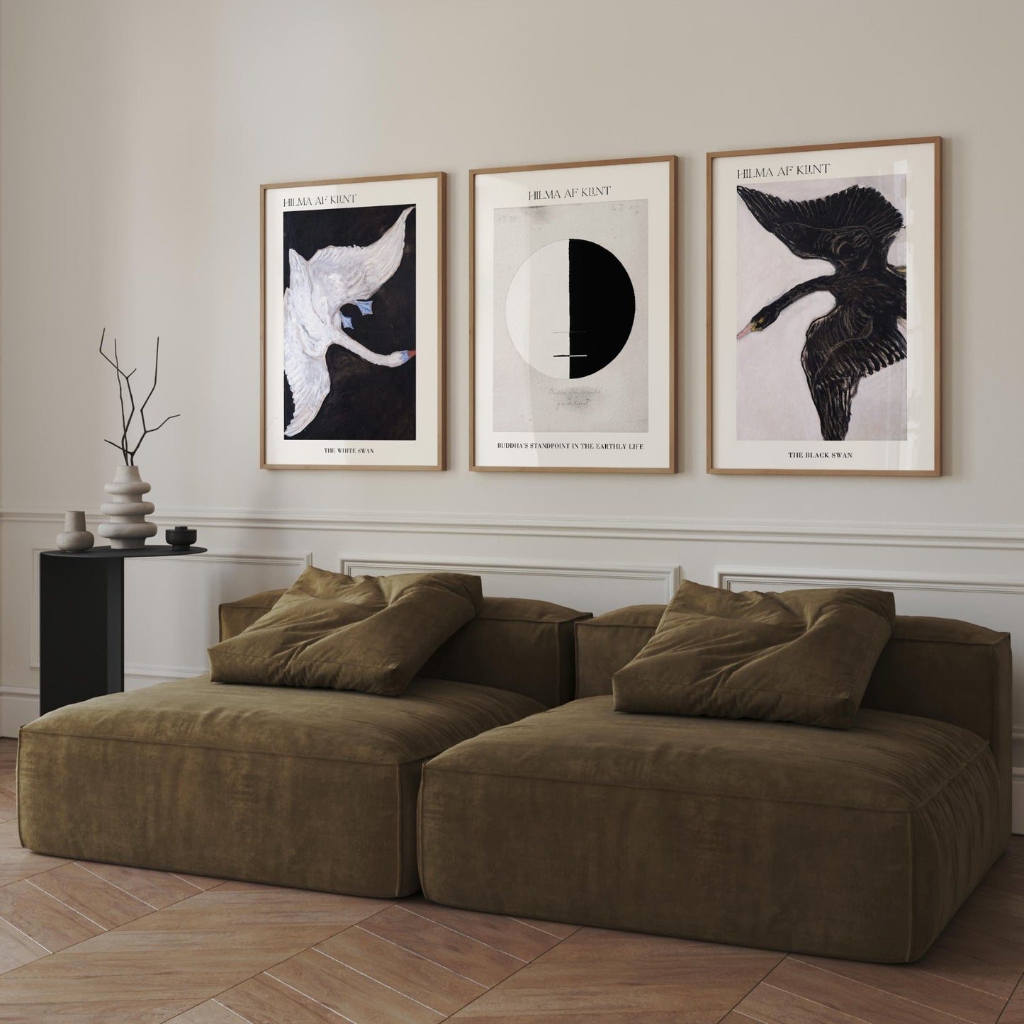 Hilma AF Klint - The Swan Series Trio - AureousHome