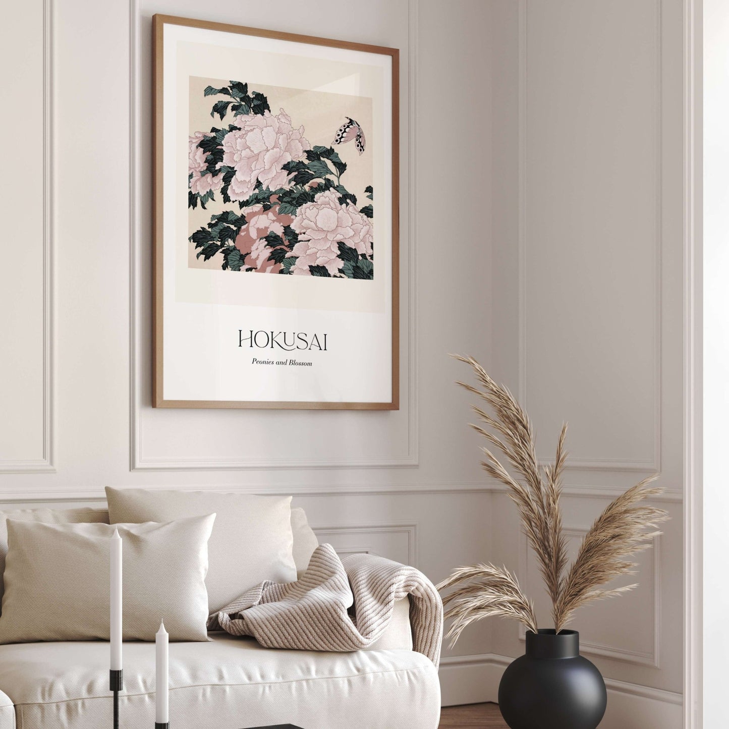 Hokusai - Peonies & Blossom - AureousHome