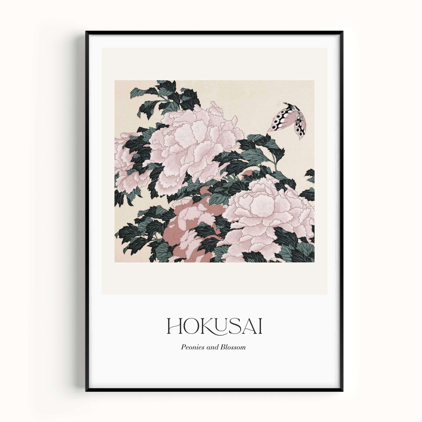 Hokusai - Peonies & Blossom - AureousHome