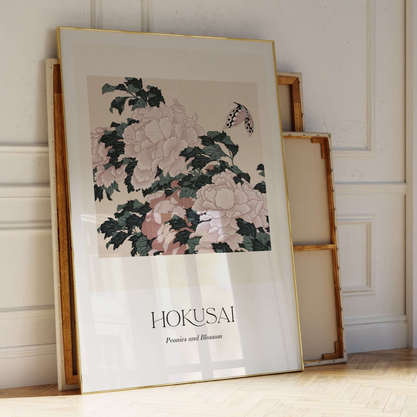 Hokusai - Peonies & Blossom - AureousHome