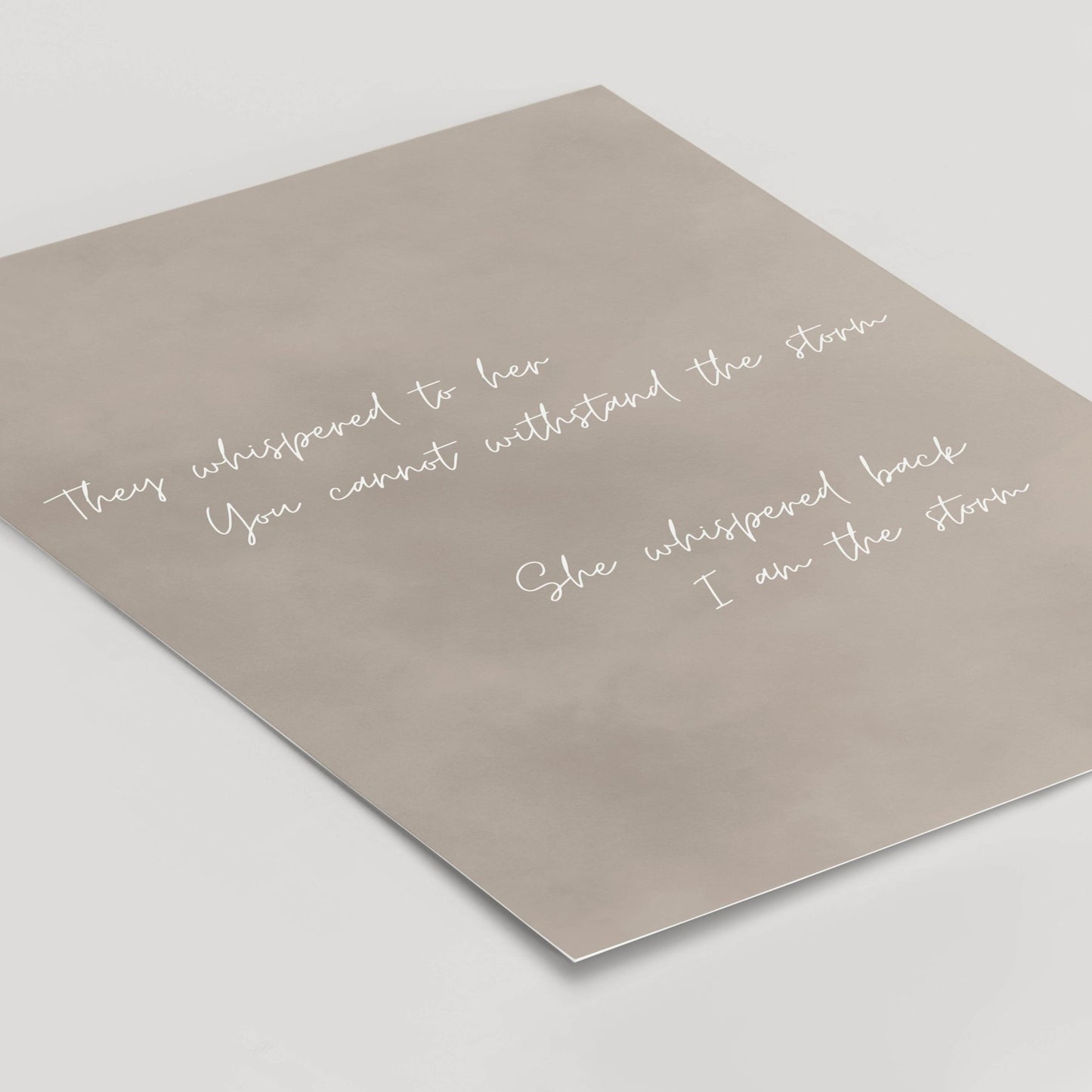 I am the Storm Neutral wall poster by Aureous