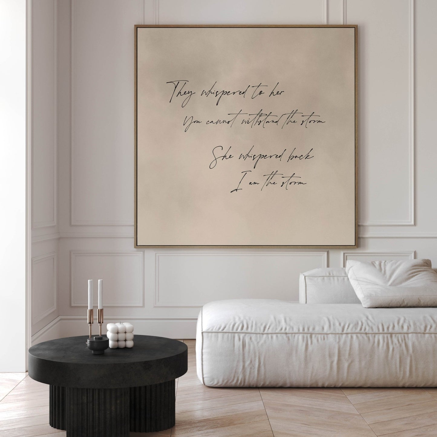 I am the Storm Square Canvas - Neutral - AureousHome