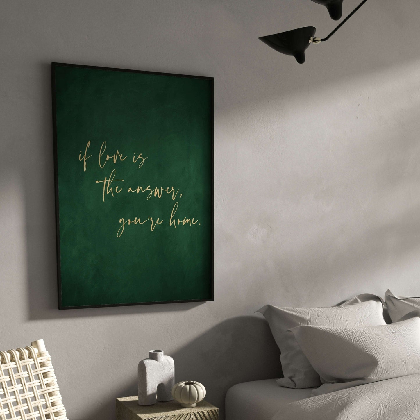 If Love is the Answer - Emerald / Gold - AureousHome