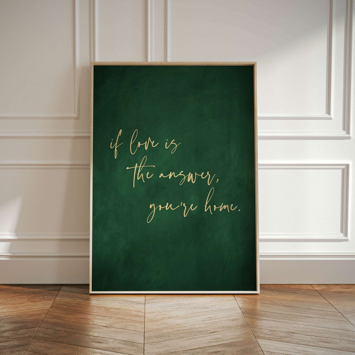 If Love is the Answer - Emerald / Gold - AureousHome