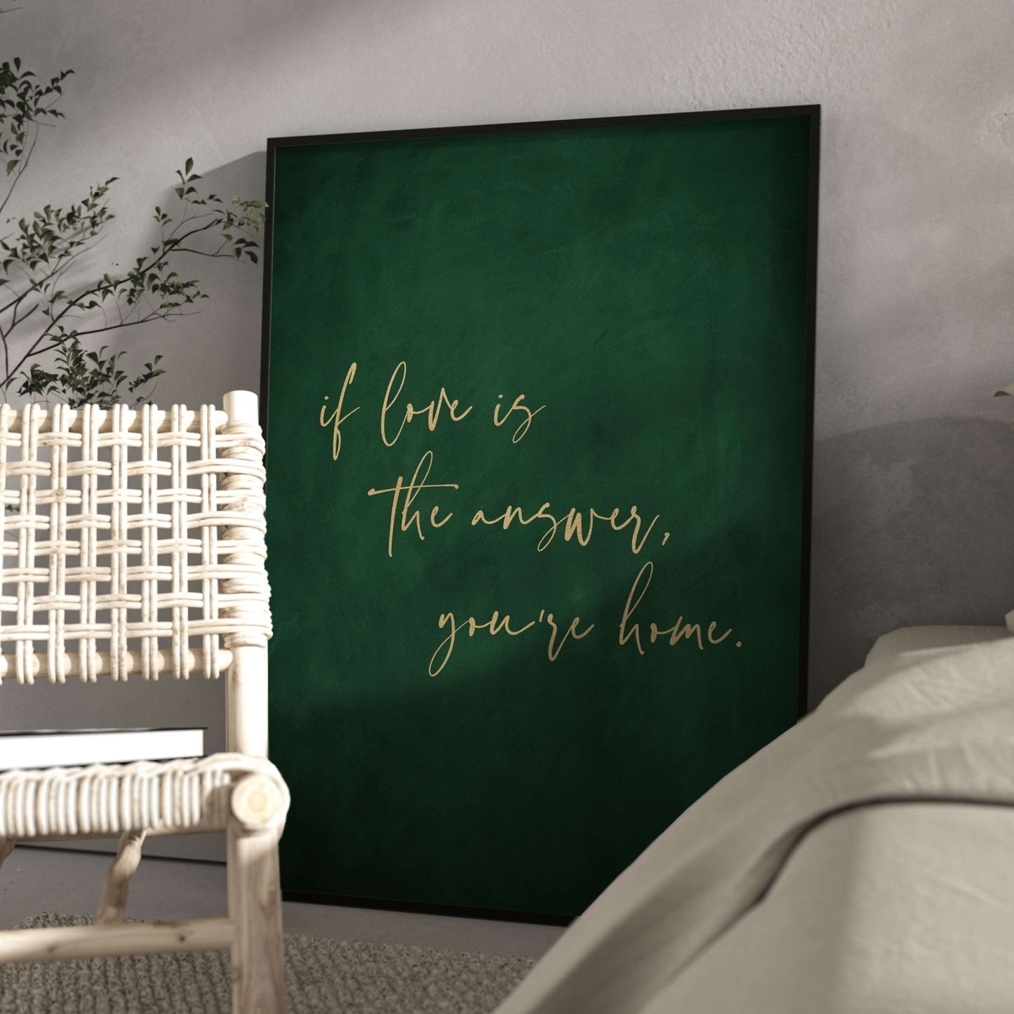 If Love is the Answer - Emerald / Gold - AureousHome