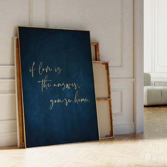 If Love is the Answer - Sapphire / Gold - AureousHome
