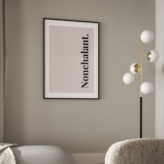 Nonchalant Beige Wall Art Print