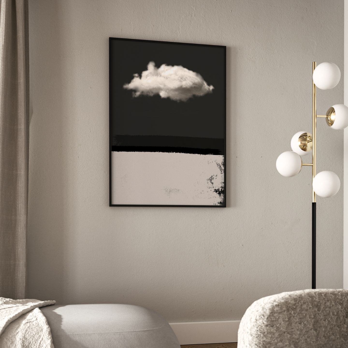 Nuage Cloud - Black / Beige - AureousHome