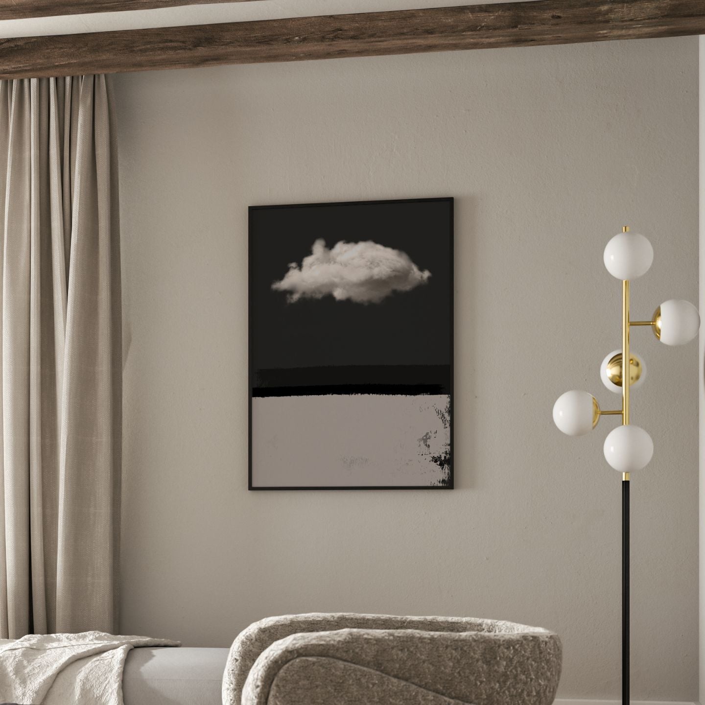 Nuage Cloud - Black / Beige - AureousHome